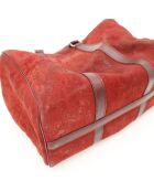 Sac en cuir Boston Suede bordeaux - 28 x 19 x 16 cm