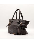 Cabas marron profond - 36 x 30 x 16 cm