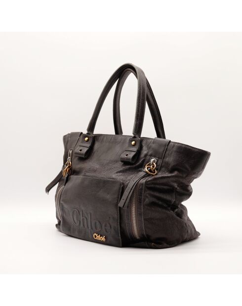 Cabas marron profond - 36 x 30 x 16 cm