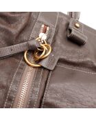 Cabas marron profond - 36 x 30 x 16 cm