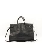 Sac de Jour en cuir Embossé Crocodile noir - 36 x 25 x 17 cm