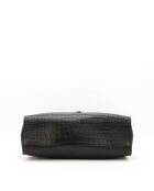 Sac de Jour en cuir Embossé Crocodile noir - 36 x 25 x 17 cm