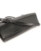 Sac de Jour en cuir Embossé Crocodile noir - 36 x 25 x 17 cm