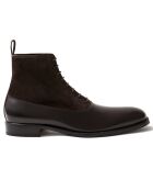 Boots en Cuir et Velours de Cuir Aspen marron