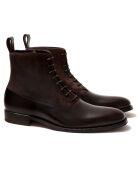 Boots en Cuir et Velours de Cuir Aspen marron