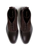 Boots en Cuir et Velours de Cuir Aspen marron