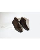 Bottines à lacets en daim Pasadena chocolat