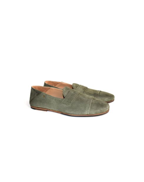 Mocassins en cuir velours MS.03 vert clair