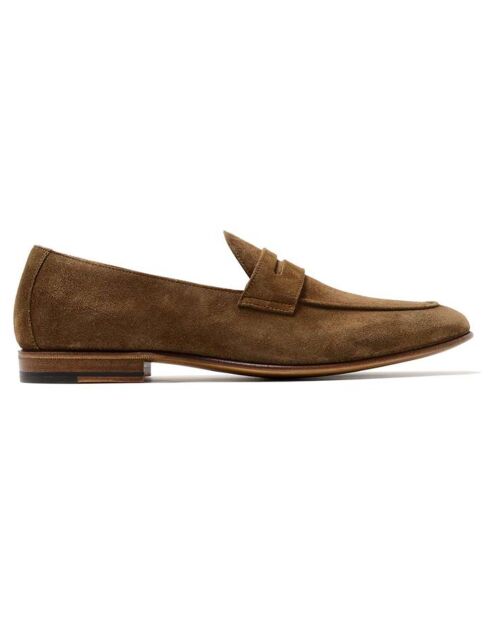 Mocassins en Velours de Cuir Acapulco tabac