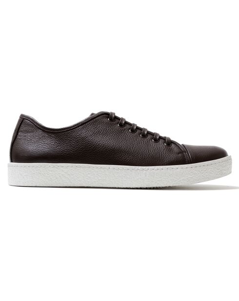 Sneakers en Cuir Boston marron foncé