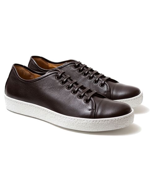 Sneakers en Cuir Boston marron foncé