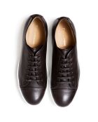 Sneakers en Cuir Boston marron foncé