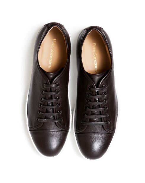 Sneakers en Cuir Boston marron foncé