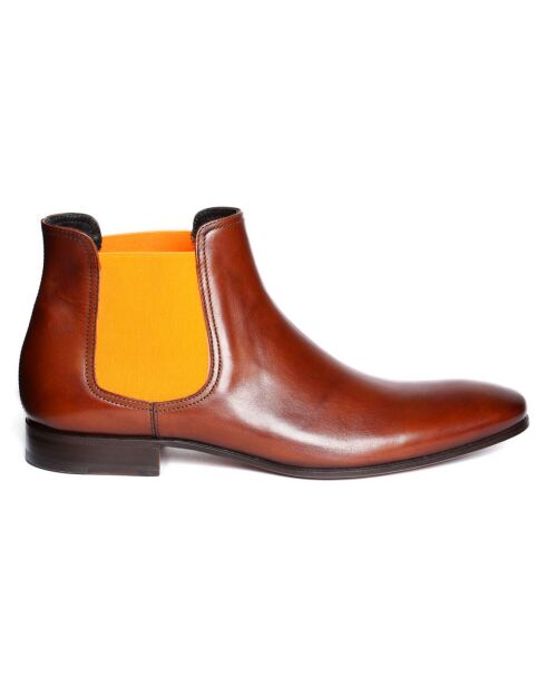 Chelsea boots en Cuir Phantom cognac
