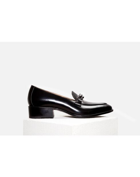Mocassins en cuir Chloe Royal noirs
