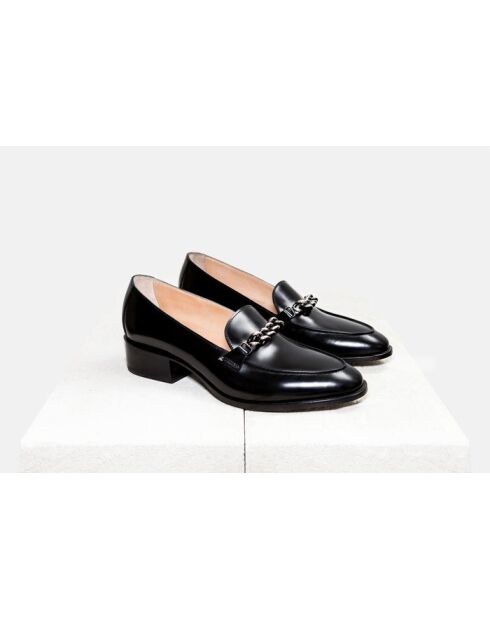 Mocassins en cuir Chloe Royal noirs