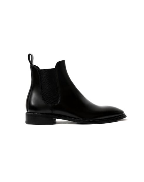 Boots Chelsea en cuir Phantom noires