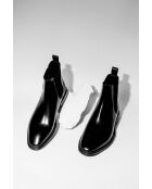 Boots Chelsea en cuir Phantom noires
