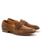 Mocassins Locarno en Velours de Cuir camel