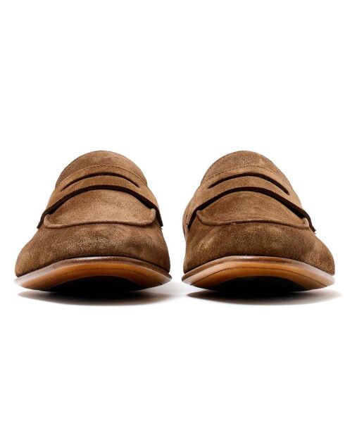 Mocassins Locarno en Velours de Cuir camel