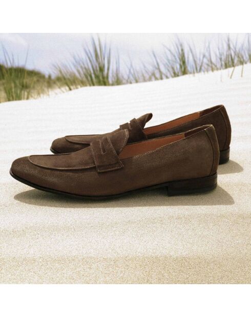 Mocassins en Cuir Monte Carlo marron