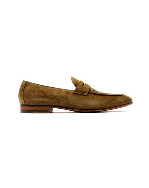 Mocassins en Velours de Cuir marron