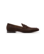 Mocassins en cuir velours Locarno Soft marron foncé