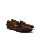 Mocassins en cuir velours Locarno Soft marron foncé