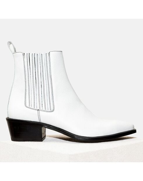 Chelsea boots en Cuir Celine blanches