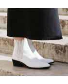 Chelsea boots en Cuir Celine blanches