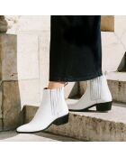 Chelsea boots en Cuir Celine blanches