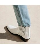 Chelsea boots en Cuir Celine blanches