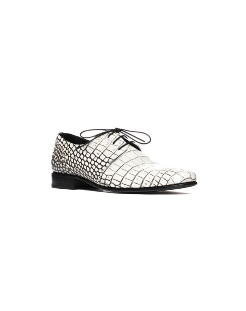 Moccassins en cuir Summertimes Blanc imprimé croco