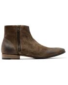 Boots en Velours de Cuir Hurricane marron