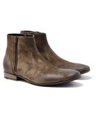 Boots en Velours de Cuir Hurricane marron