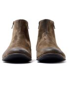 Boots en Velours de Cuir Hurricane marron