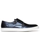Monks en Cuir Olga marine