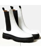 Chelsea boots en Cuir Bianca blanches