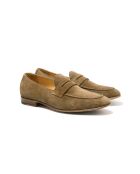 Mocassins en cuir velours Palerme brun noisette
