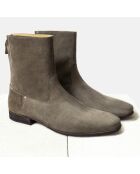 Boots en Velours de Cuir Heidi grises