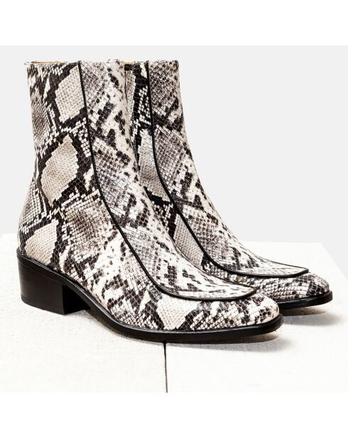 Bottines en Cuir Gisele python