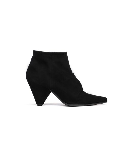 Boots en daim Jim noires - Talon 6 cm