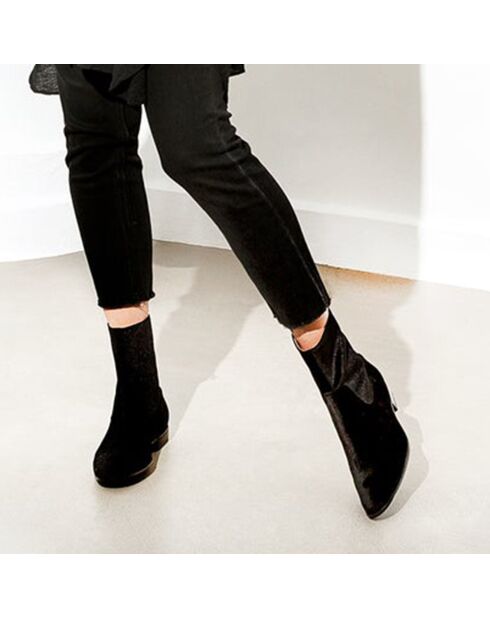 Boots en Velours Heidi noires