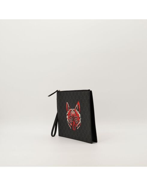 Pochette Fox noir - 22 x 28 cm
