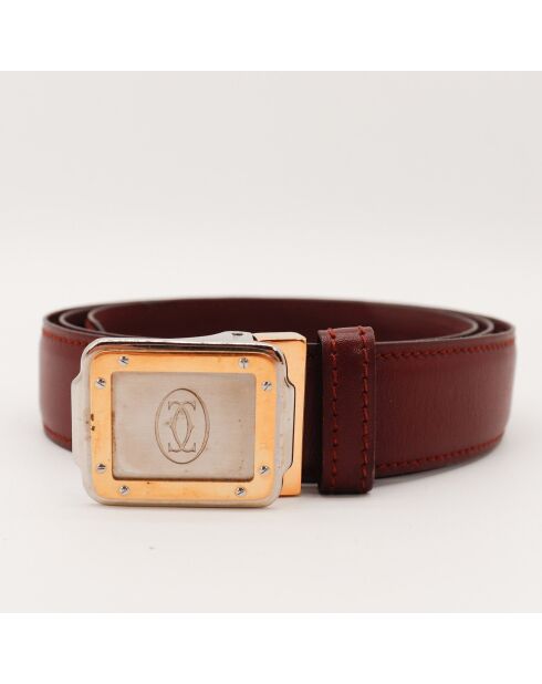 Ceinture en cuir Must bordeaux - 98 x 3 cm