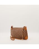 Pochette Jackie marron - 15 x 8 x 1 cm