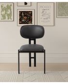 Set van 2 stoelen Muriz zwart antraciet - l.43 cm x H. 83 cm x D. 47,5 cm