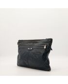 Pochette en cuir City bleu marine - 38 x 25 x 2 cm