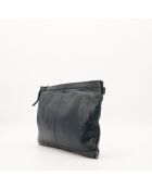 Pochette en cuir City bleu marine - 38 x 25 x 2 cm