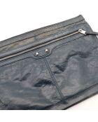 Pochette en cuir City bleu marine - 38 x 25 x 2 cm